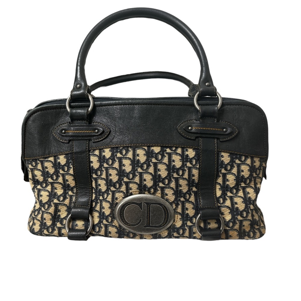 Christian Dior Hand Shoulder Bag Navy Vintage